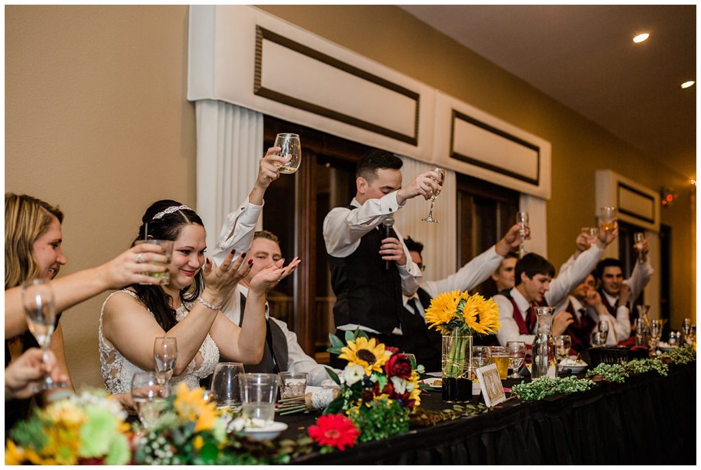 Best Man toast at Lauren Baker Photography Minneapolis Saint Paul Twin Cities wedding photographer Lost Spur Golf Course