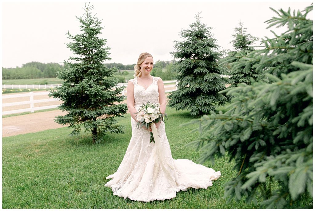 Bridal portrait in trees