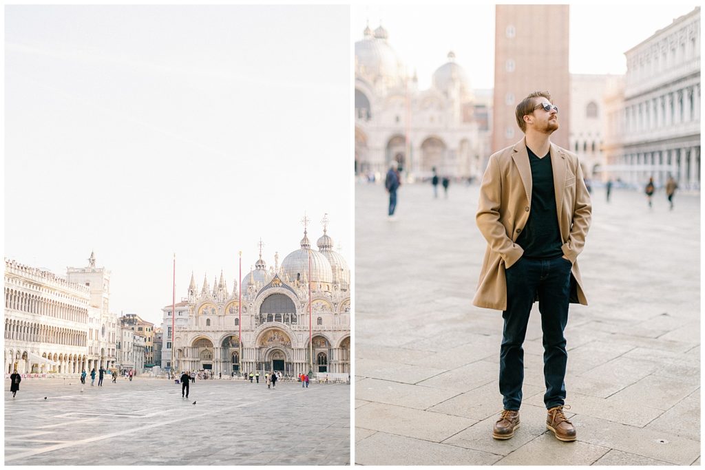 Italy destination wedding photographer in Venice at Piazza San Marco