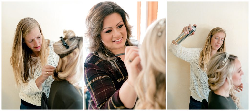 Communicate wedding timelines with your hair and makeup team the best the best wedding getting ready photos.