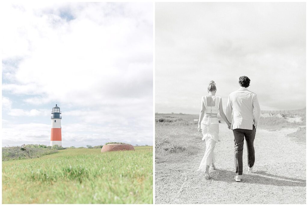 Nantucket engagement session photos taken in the summer