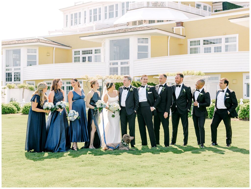 Wedding party portrait at Ocean House 