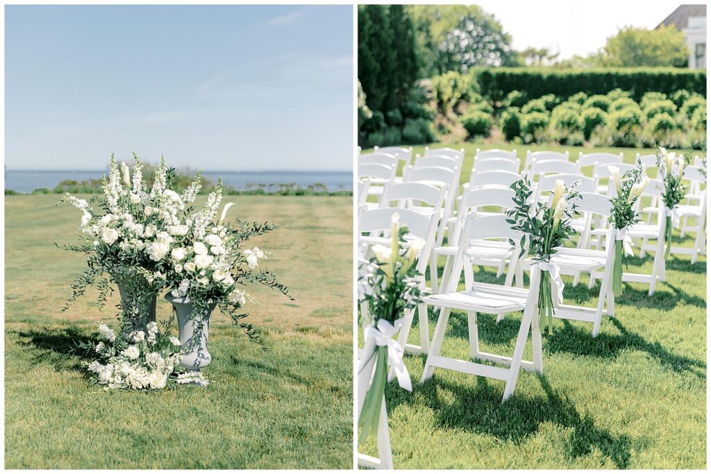 Timeless white and blue wedding at Ocean House