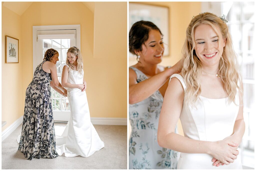 Bride gets ready for her Newport wedding