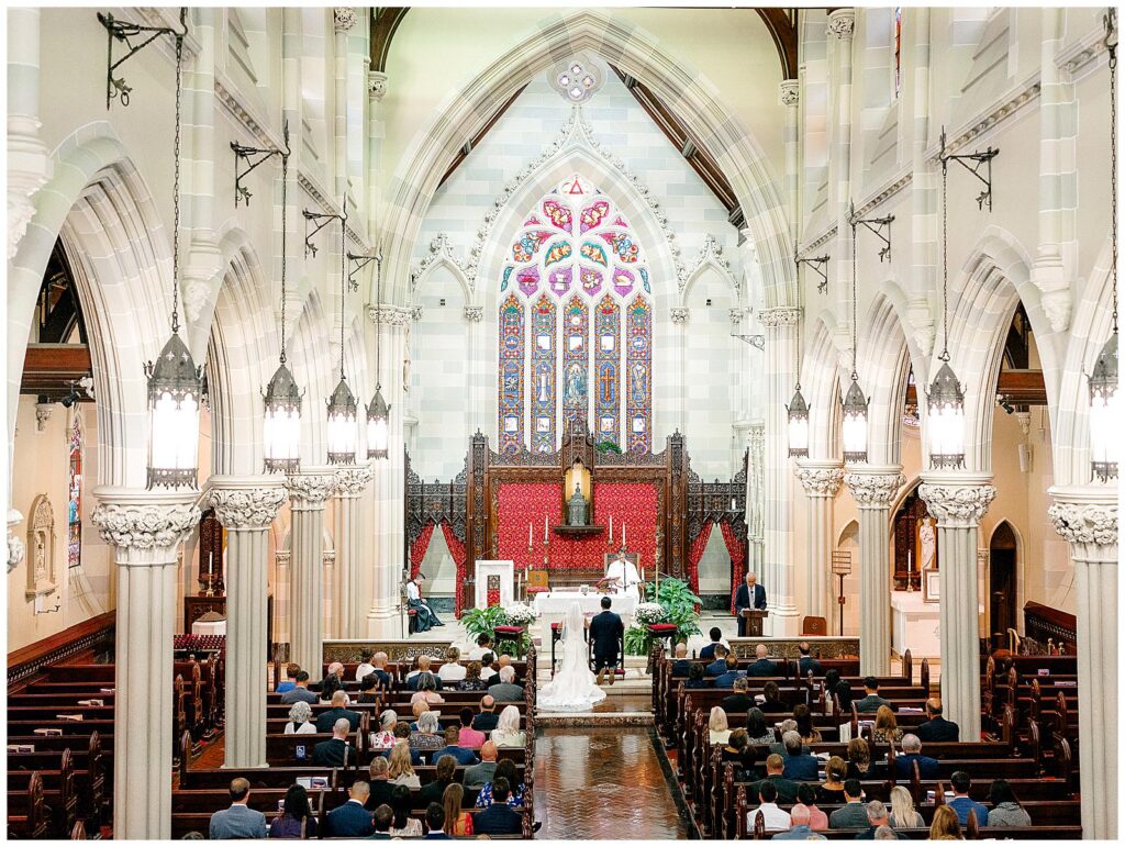 St. Mary's Catholic Church wedding ceremony in Newport, RI