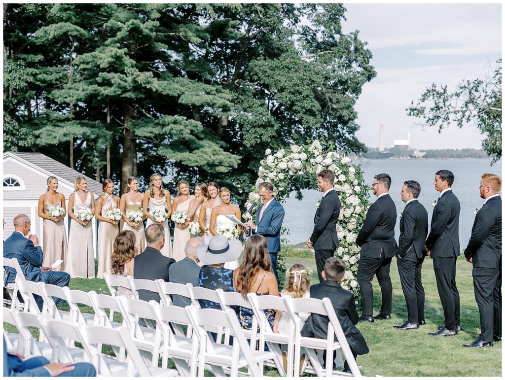 Maine wedding ceremony