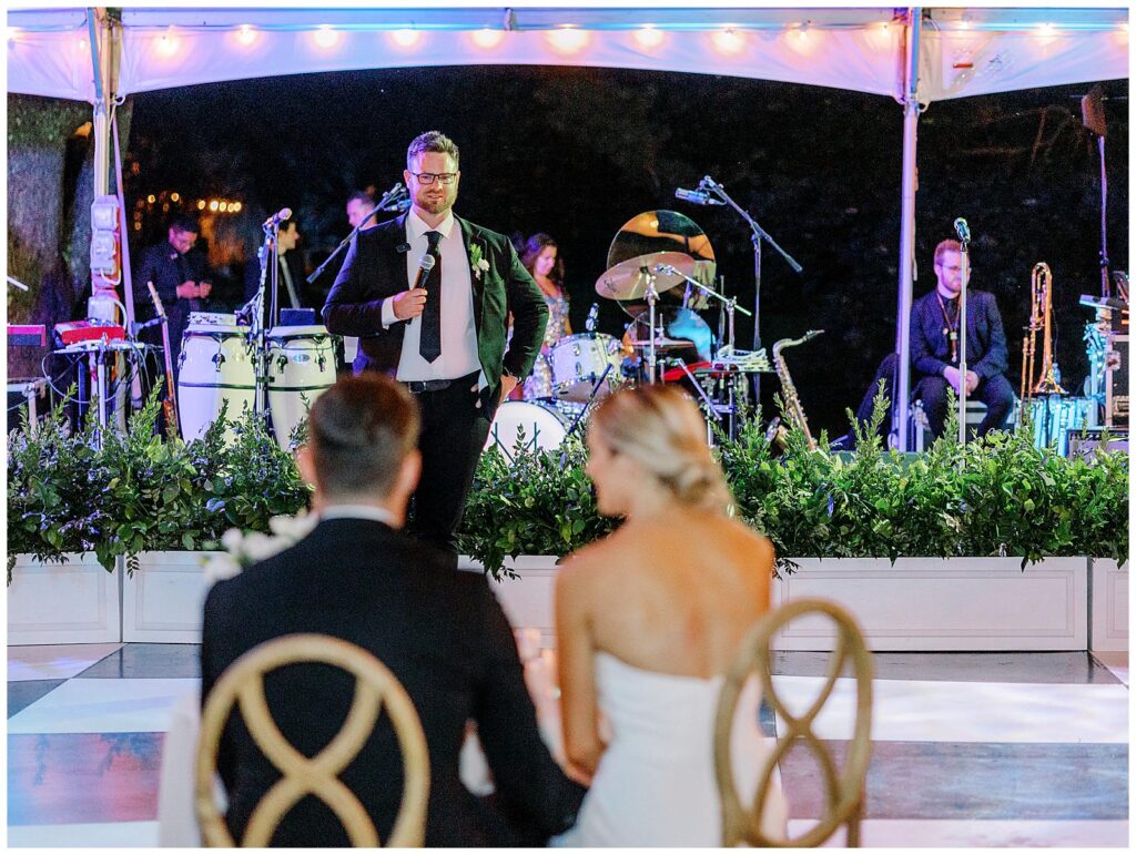 Best Man toasts the couple