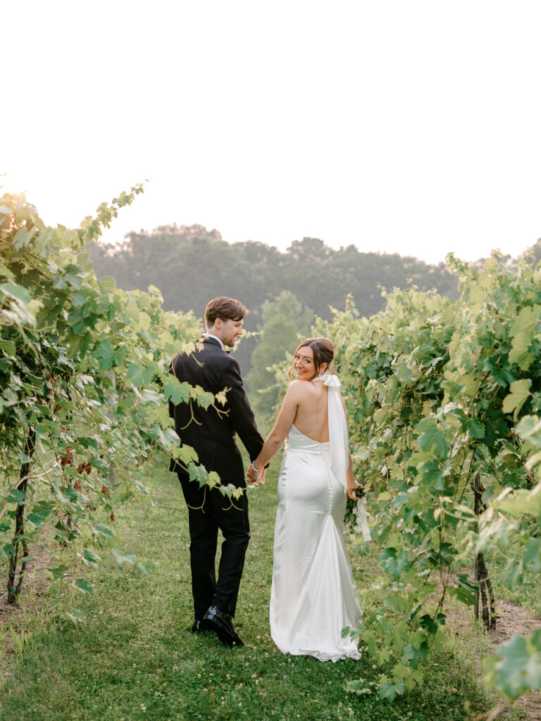 Golden hour portrait Vineyard Wedding Inspiration