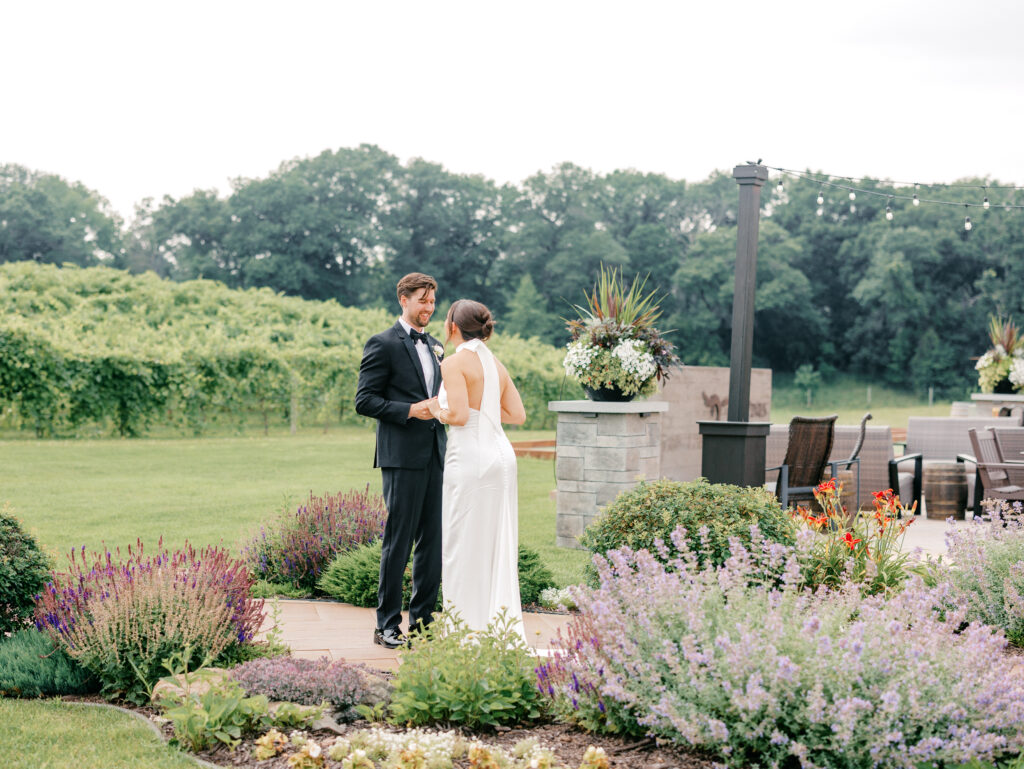 Vineyard Wedding first look Inspiration