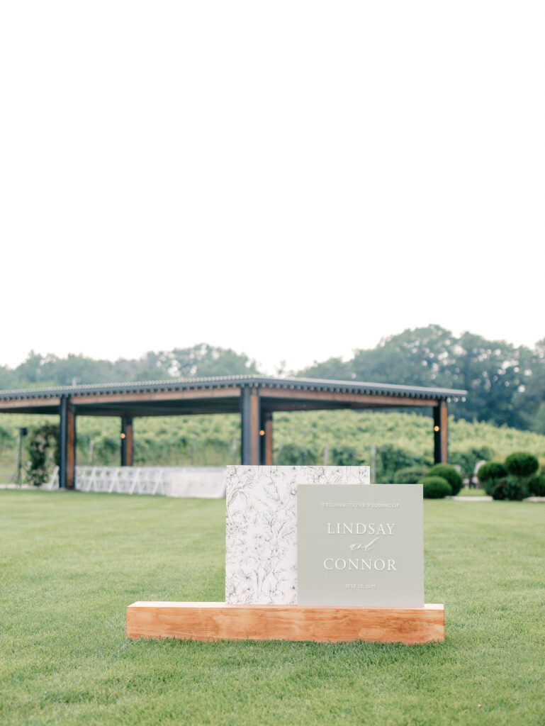 Vineyard Wedding Inspiration welcome sign