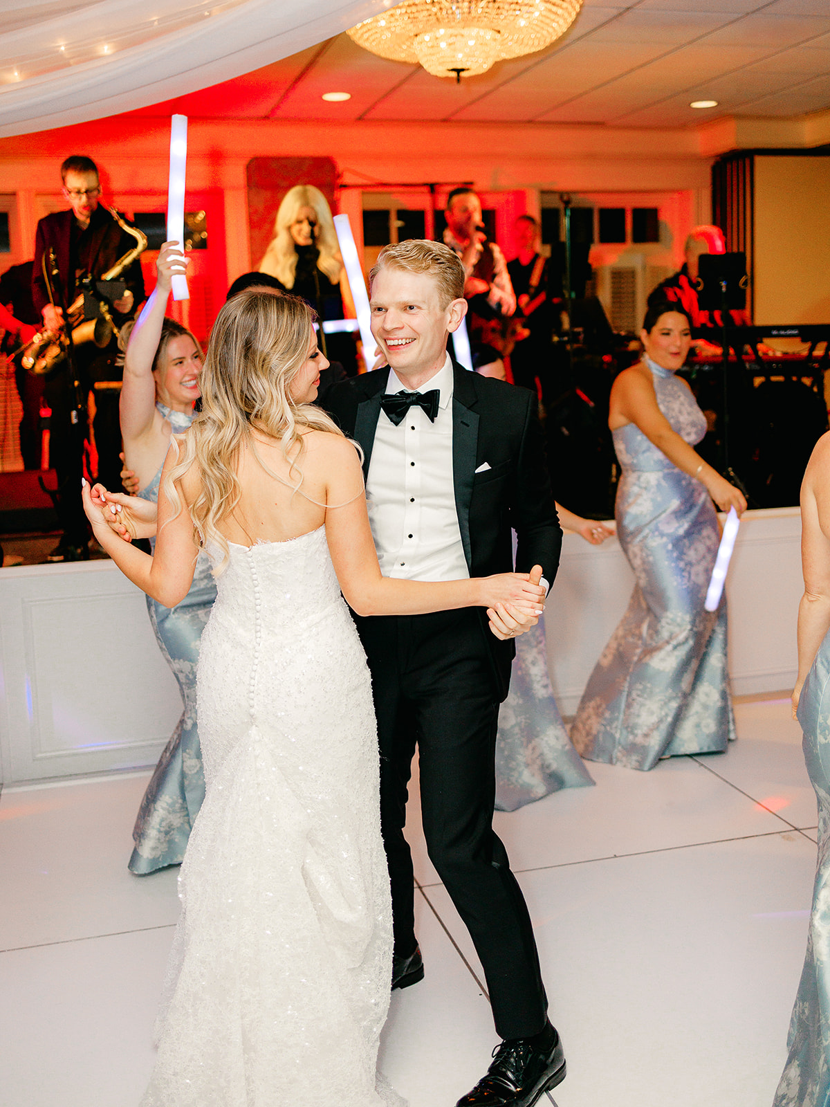 Bride and groom dancing at their Edina Country Club wedding